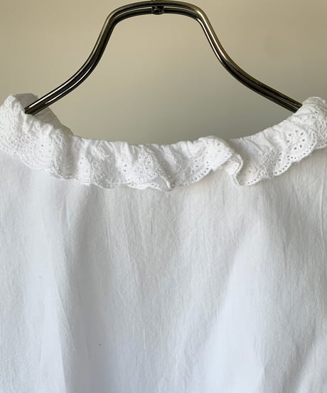 V-Neck Frill Blouse