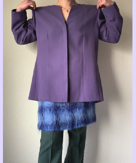 Purple Collarless Jacket