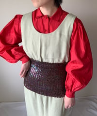 "valentino" 80's Red Blouse
