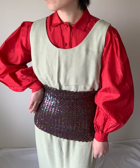 "valentino" 80's Red Blouse