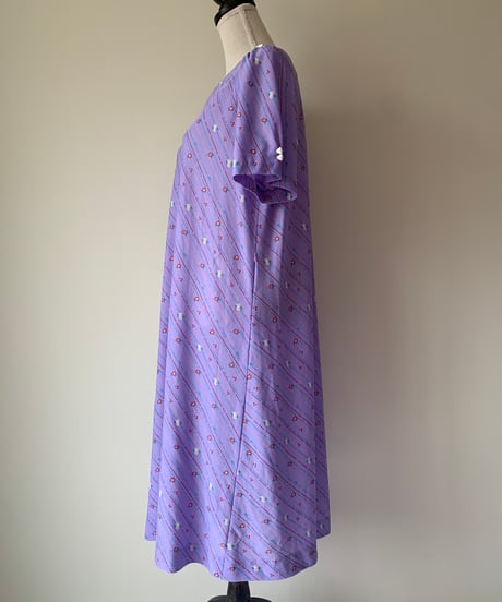 "90s" Flower Print White buttons Dress