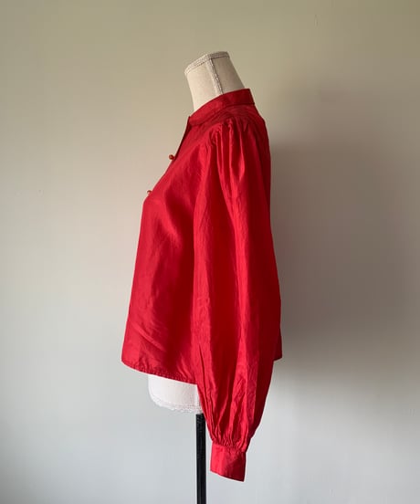 "valentino" 80's Red Blouse