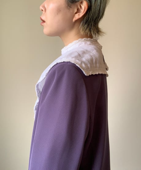 Purple Collarless Jacket