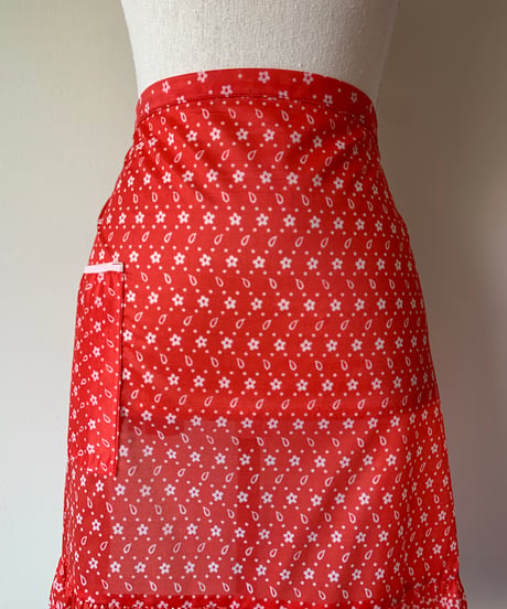 Sheer Frill Floral Vintage Waist Apron