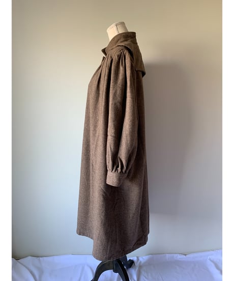 Balloon Sleeve Soutien Collar Coat