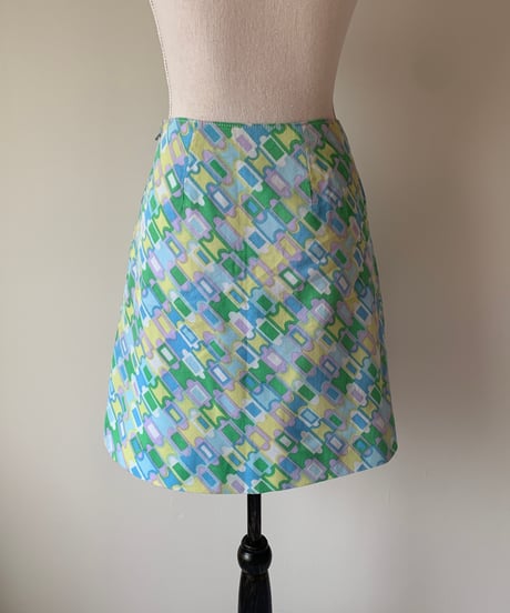 All-over print mini skirt