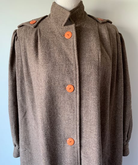 Balloon Sleeve Soutien Collar Coat