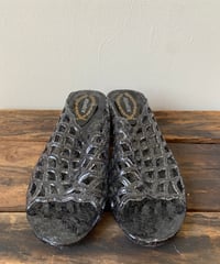 Knitting Motif Transparent Sandals