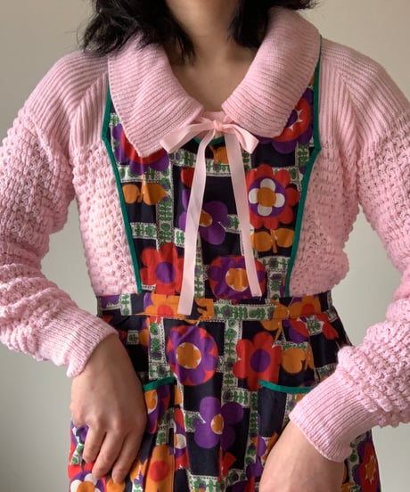 Collared ribbon cardigan