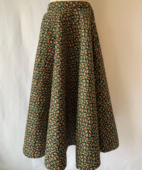 Flower Print Circular Skirt