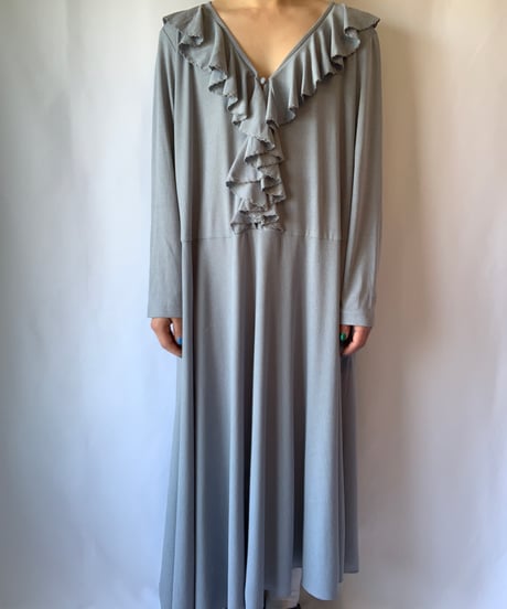 70's Frill Collar Hem Dress