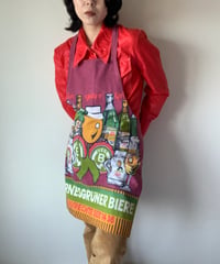 Beer Print Vintage Apron
