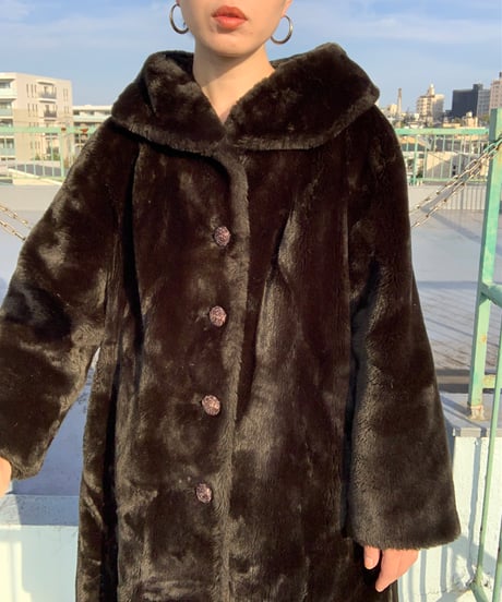 "1964's～73's" Elegant Long Fake Fur Coat