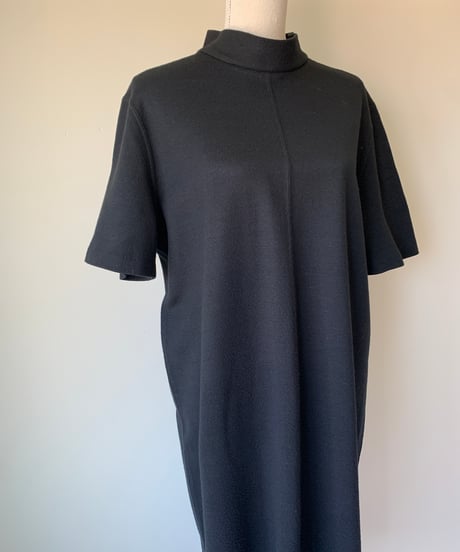 Stand Collar Knit Dress