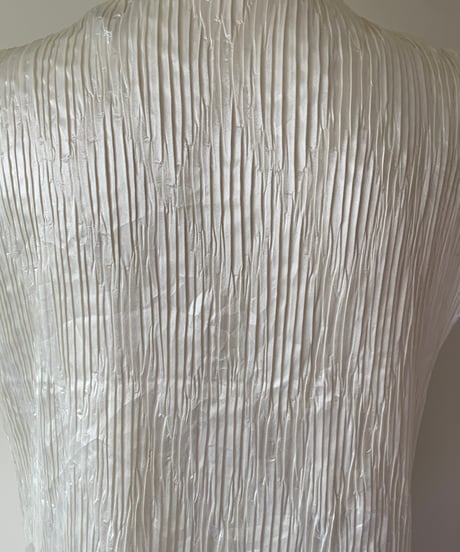 Stand Collar Pleats Sleeveless Tops