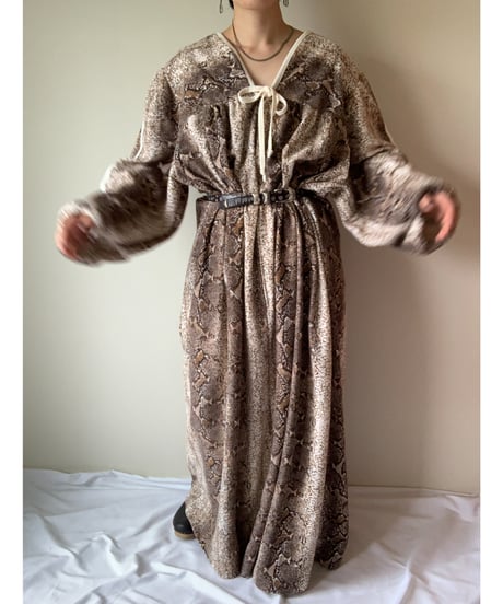 "1974's～95's" Python Print Maxi Dress