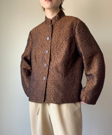 Chambray Organdy Mao Color Jacket