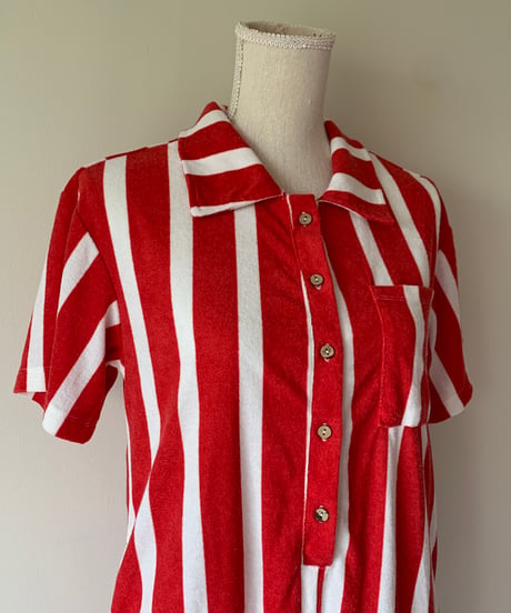 Pile Fabric Stripe Combinaison
