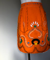 Orange Embroidery Apron