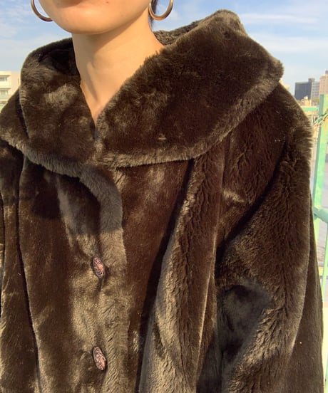 "1964's～73's" Elegant Long Fake Fur Coat