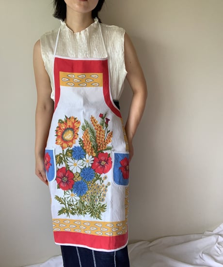 Dead Stock Flower Print Apron
