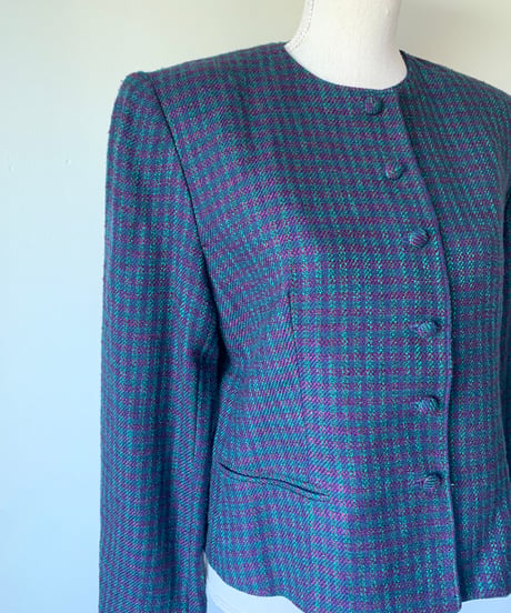 "80s" Wool Check Jacket