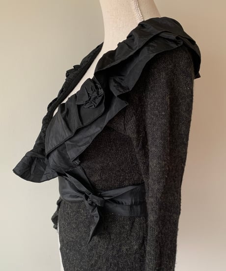 Frills wrap cardigan