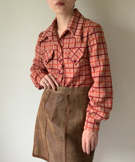 "70s" Fake Pocket Check Shirt