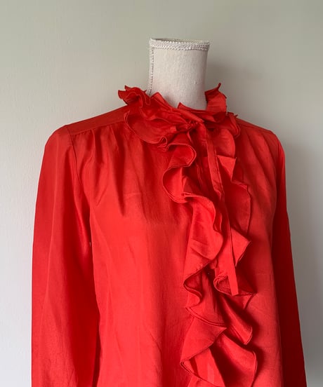 Ribbon Tie Frill Blouse
