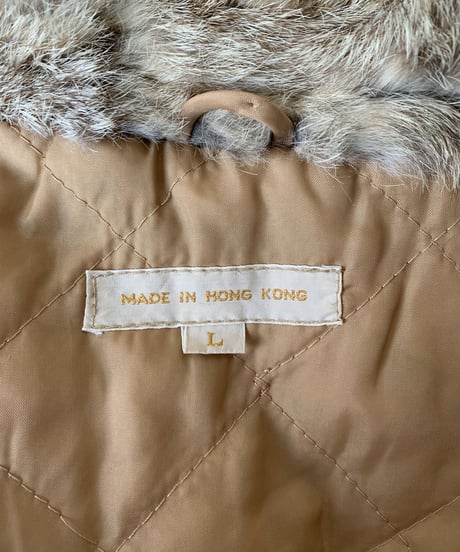 NATURAL RABBIT FUR Short Coat