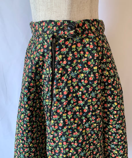 Flower Print Circular Skirt