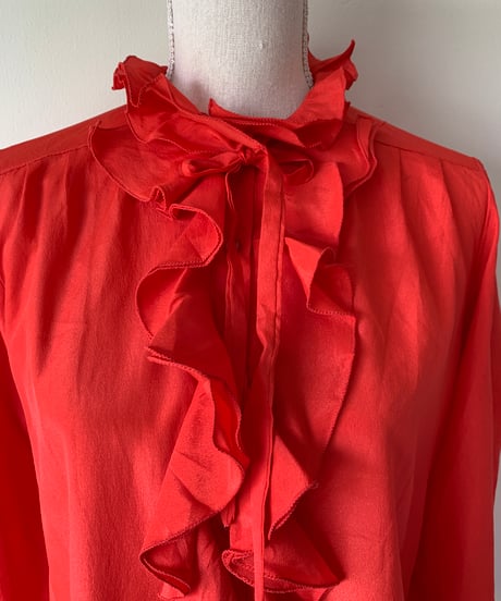 Ribbon Tie Frill Blouse