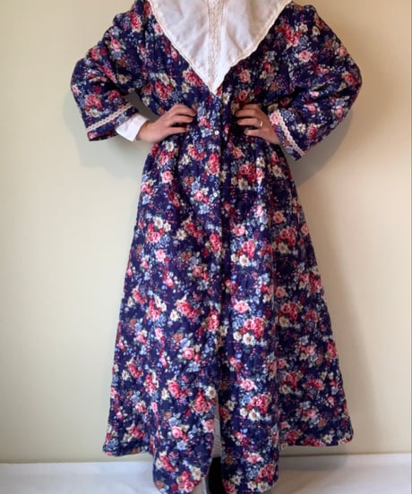 Quilting Floral Pattern Dress