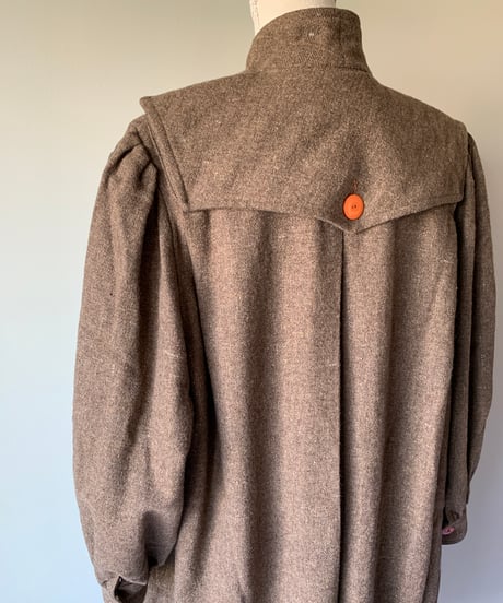 Balloon Sleeve Soutien Collar Coat