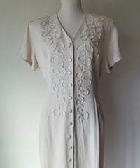 "80s" Embroidery Design Maxi Dress