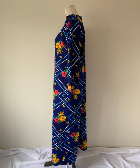 70s Floral print maxi dress