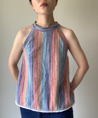 Rainbow Strip Hem Tank Top