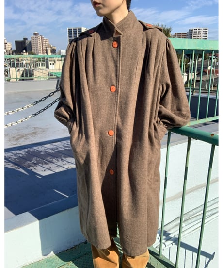 Balloon Sleeve Soutien Collar Coat