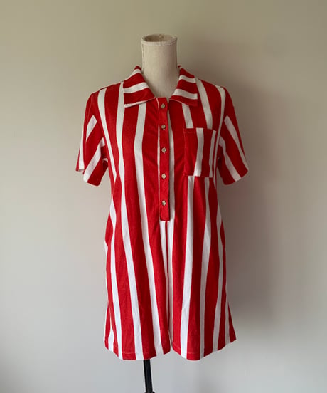 Pile Fabric Stripe Combinaison