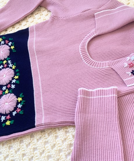 Flower Embroidery Sweater