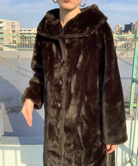 "1964's～73's" Elegant Long Fake Fur Coat