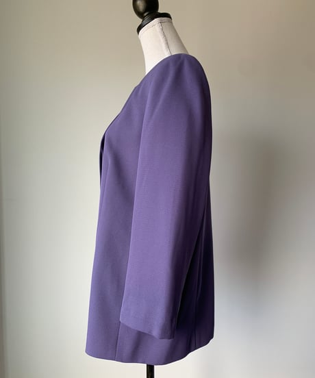 Purple Collarless Jacket