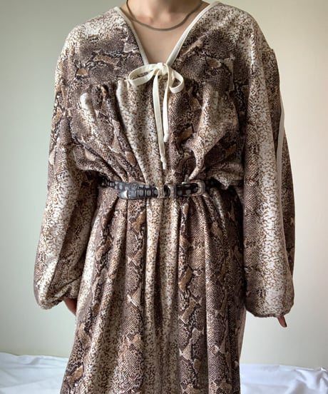 "1974's～95's" Python Print Maxi Dress