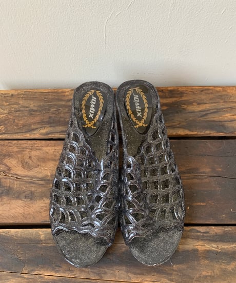 Knitting Motif Transparent Sandals
