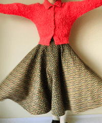 Flower Print Circular Skirt