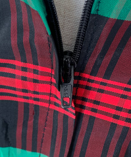 90s Puff sleeve plaid dress