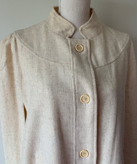 "80s" Wool Maxi Cape Coat