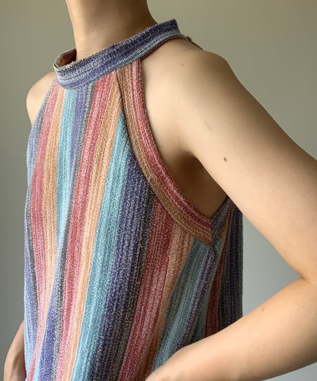 Rainbow Strip Hem Tank Top