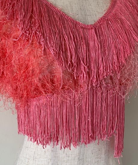 Fringe sleeveless mini tops
