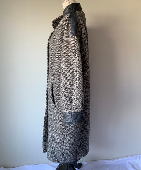 Herringbone Soutien Collar Coat